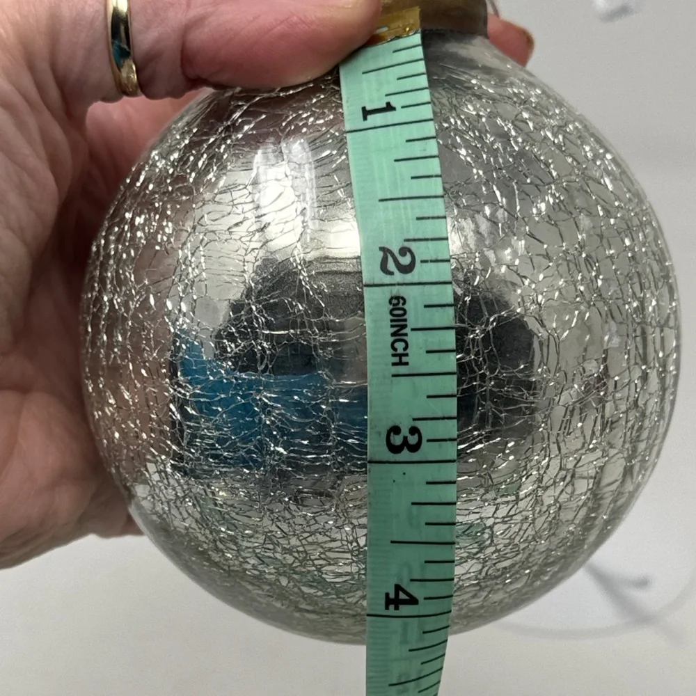 RESTORATION HARWARE KUGEL STYLE MERCURY GLASS CHRISTMAS ORNAMENT MIRROR